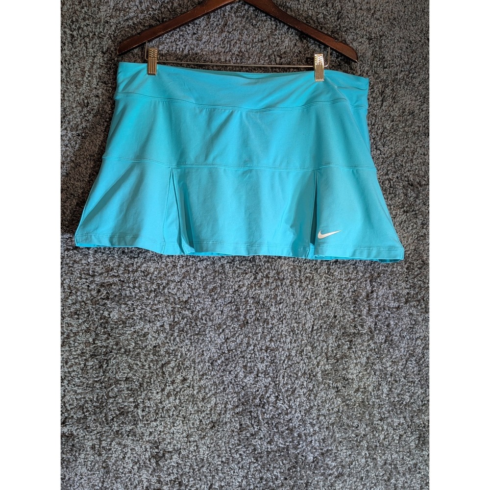 Nike Tennis Skort Womens XL turquoise Dri-FIT Pleated Athletic 523539-405